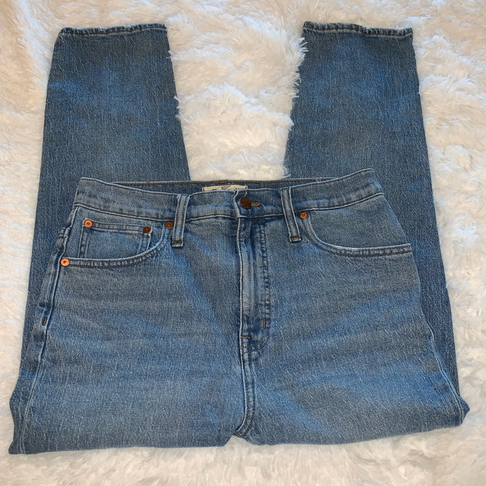 Madewell classic straight High-Rise in coldbrook jeans.